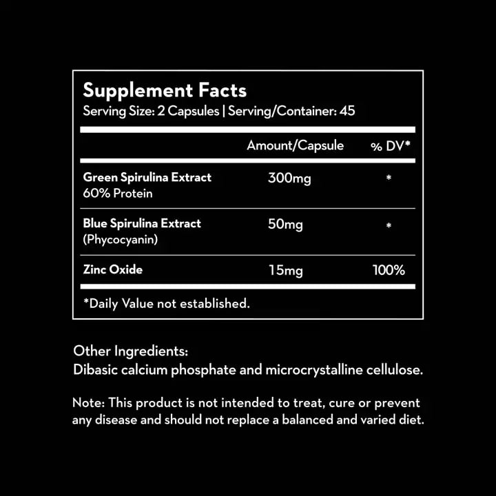 green blue spirulina tablets ingredients